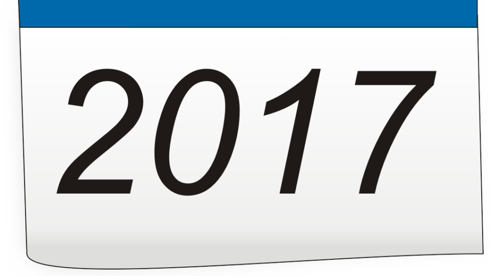 2017 calendar blue